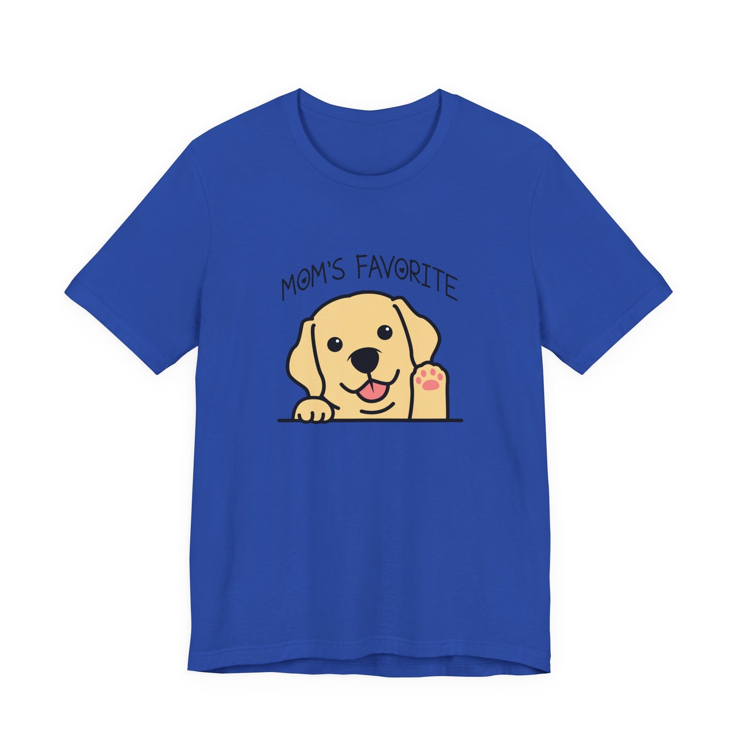 Moms Favorite Dog Waving Paw Tshirt Cute Happy Canine Design