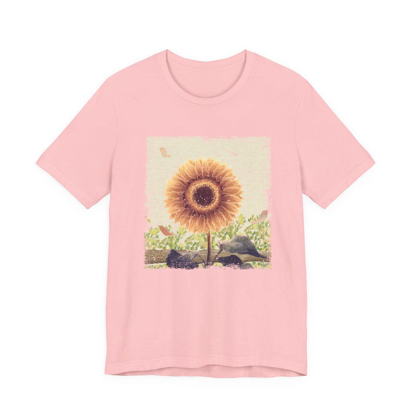 Bloom & Glow – Large Sunflower Painting Graphic T-Shirt