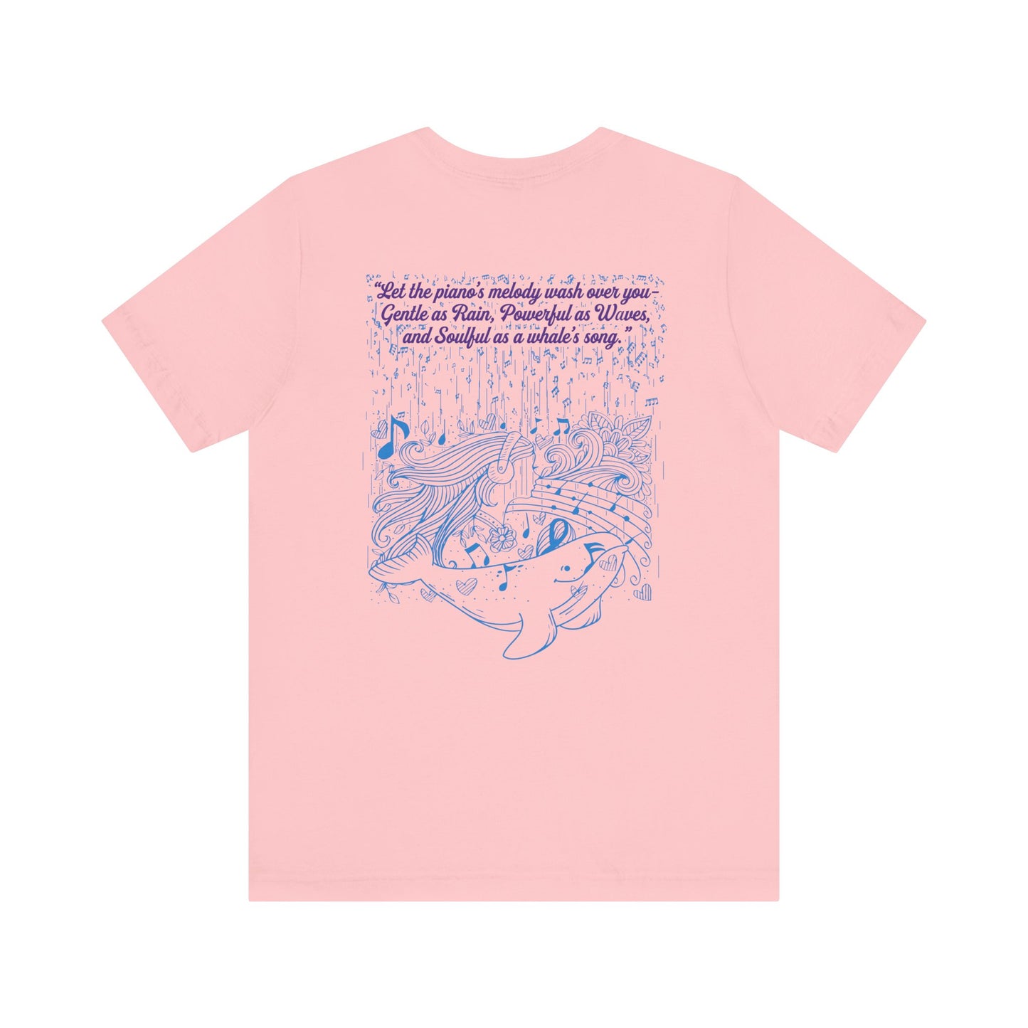 Gentle Rain, Powerful Waves, Soulful Whale Song Piano T-Shirt