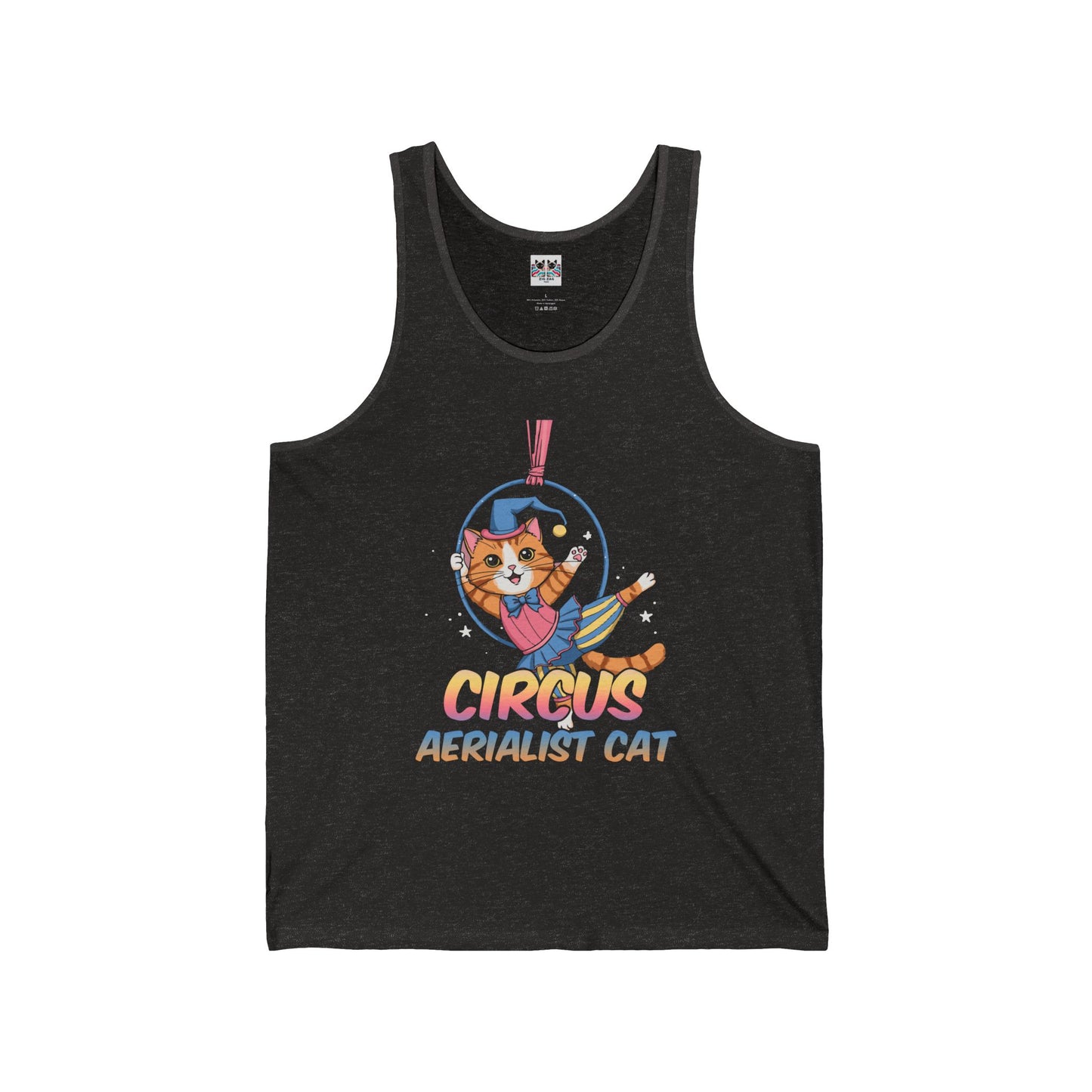 Circus Aerialist Cat - Cute and Funny Performer Tank Top