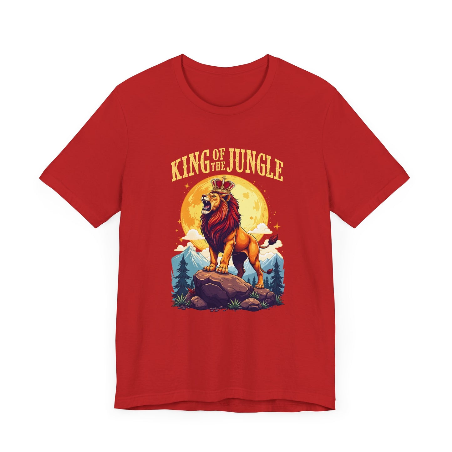 King of the Jungle T-Shirt – Majestic Lion with Crown Graphic Tee