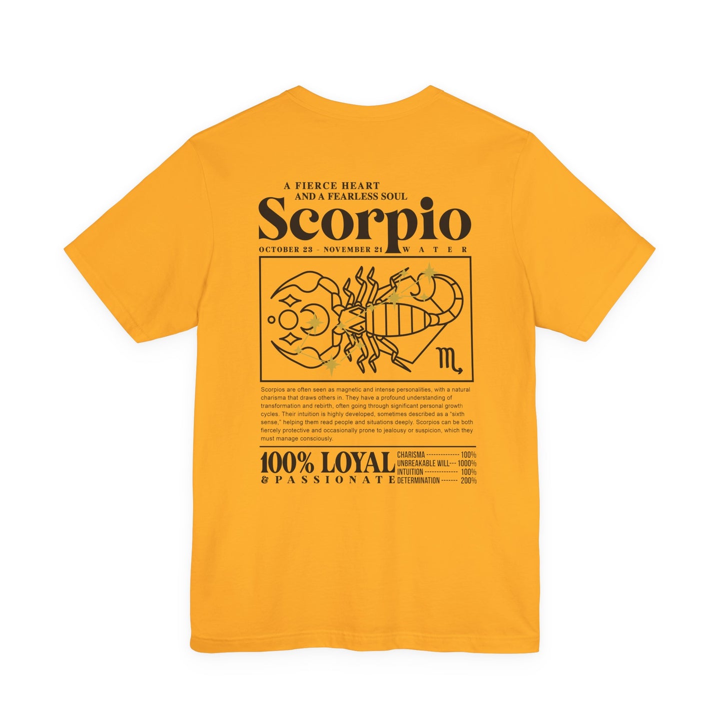 Scorpio Fierce Heart T-Shirt – Zodiac Sign with Bold Scorpion Graphic