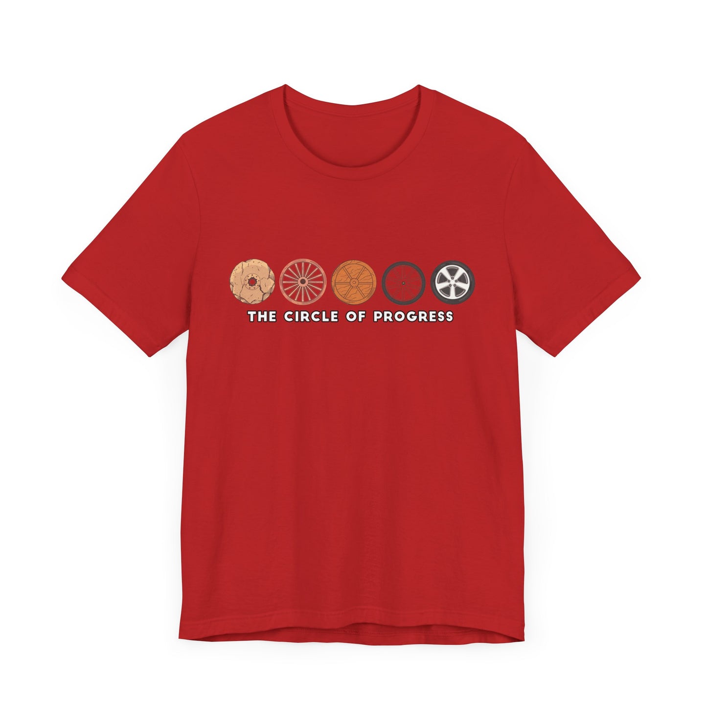 The Wheel of Progress | Evolution of the Wheel Graphic T-Shirt