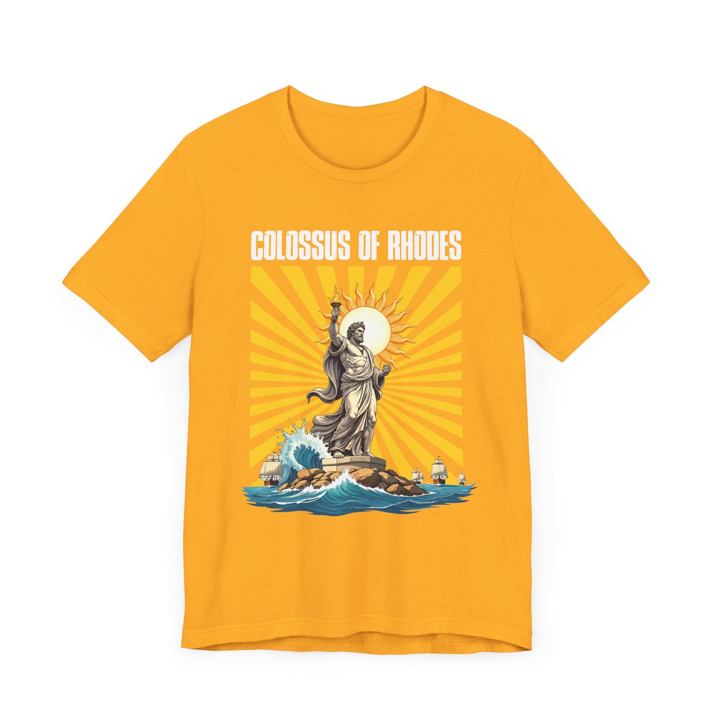 Colossus of Rhodes Club Tee, Ancient Wonder Shirt, Statue Tribute Top, Greek History Graphic Tee, Mythical Landmark Gift