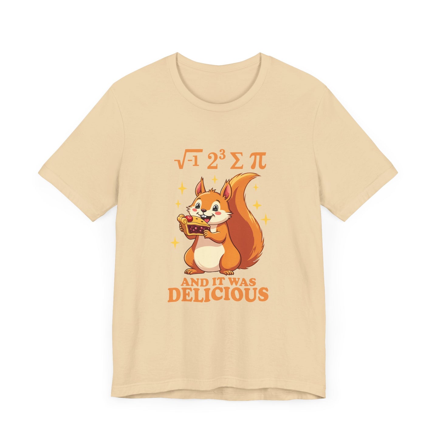 Funny Math Squirrel T-Shirt – “i 8 sum pi and it was delicious” Equation Pun