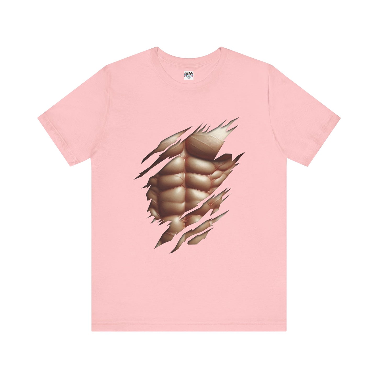 Fake Muscles Ripped Chest Six Pack Abs Funny Costume T-Shirt