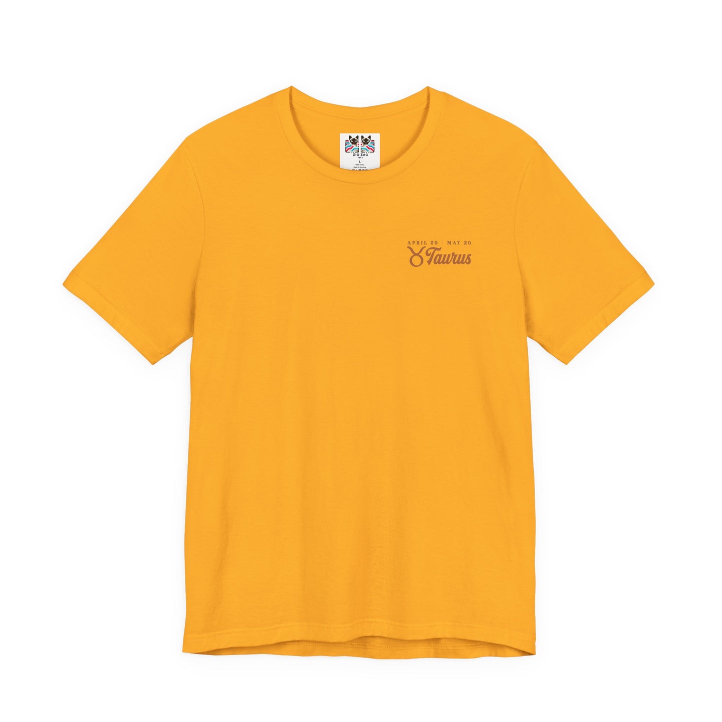 Taurus Zodiac T-Shirt – Patient as the Earth Persistent as the Seasons with astrological wheel