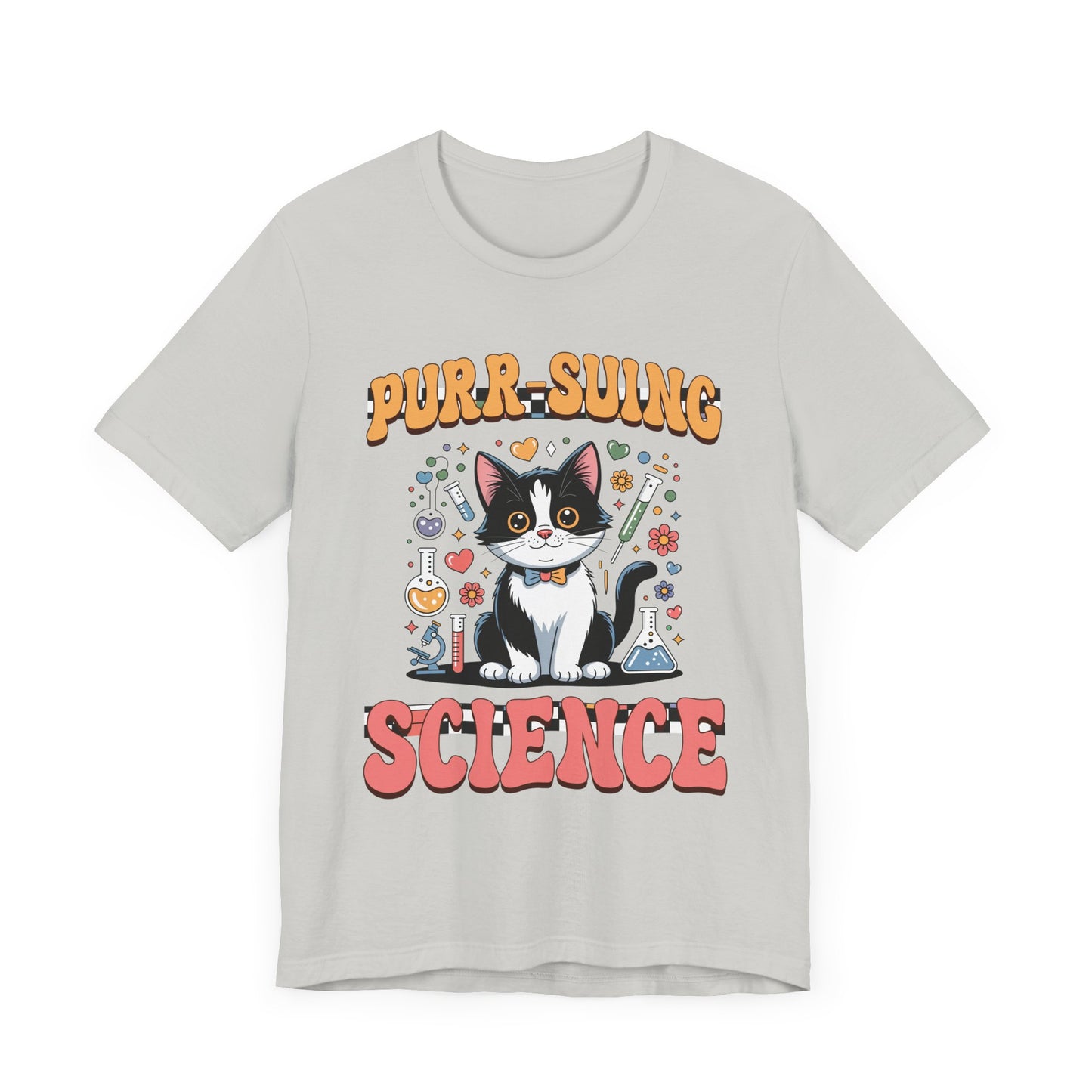 Cat Science T-Shirt – Purr-suing Science Pun for STEM Fans