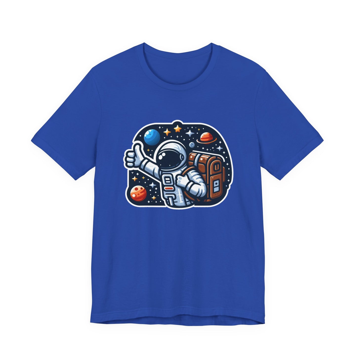 Astronaut Galaxy Hitchhiker T-Shirt – Cosmic Adventure in Space