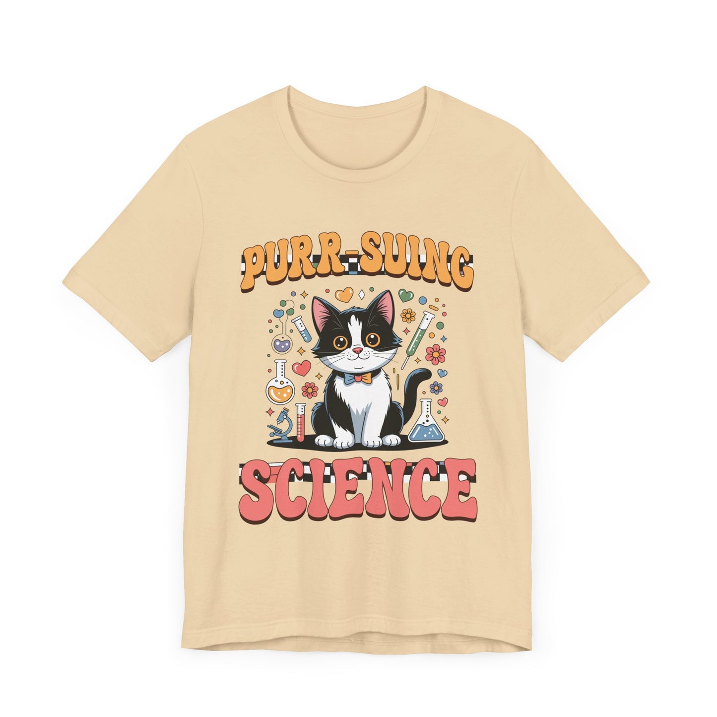 Cat Science T-Shirt – Purr-suing Science Pun for STEM Fans