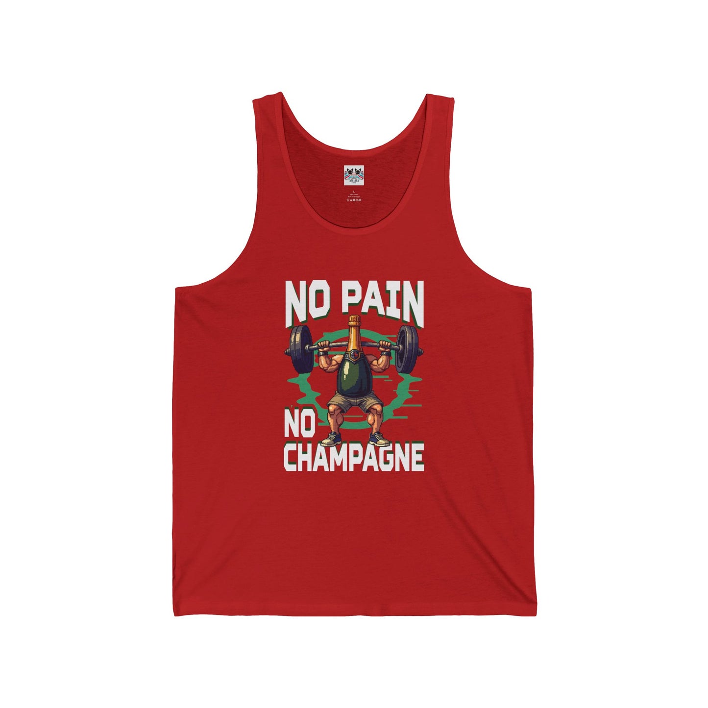 No Pain, No Champagne - Funny Gym & Fitness Tank Top