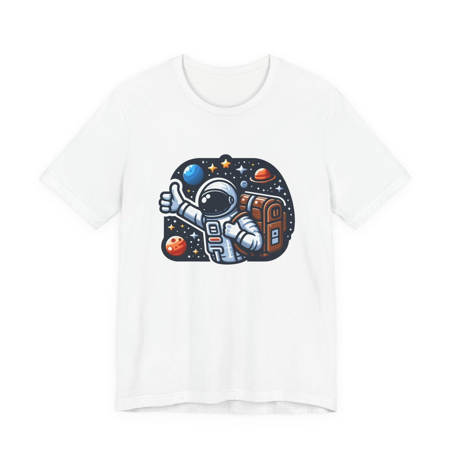 Astronaut Galaxy Hitchhiker T-Shirt – Cosmic Adventure in Space