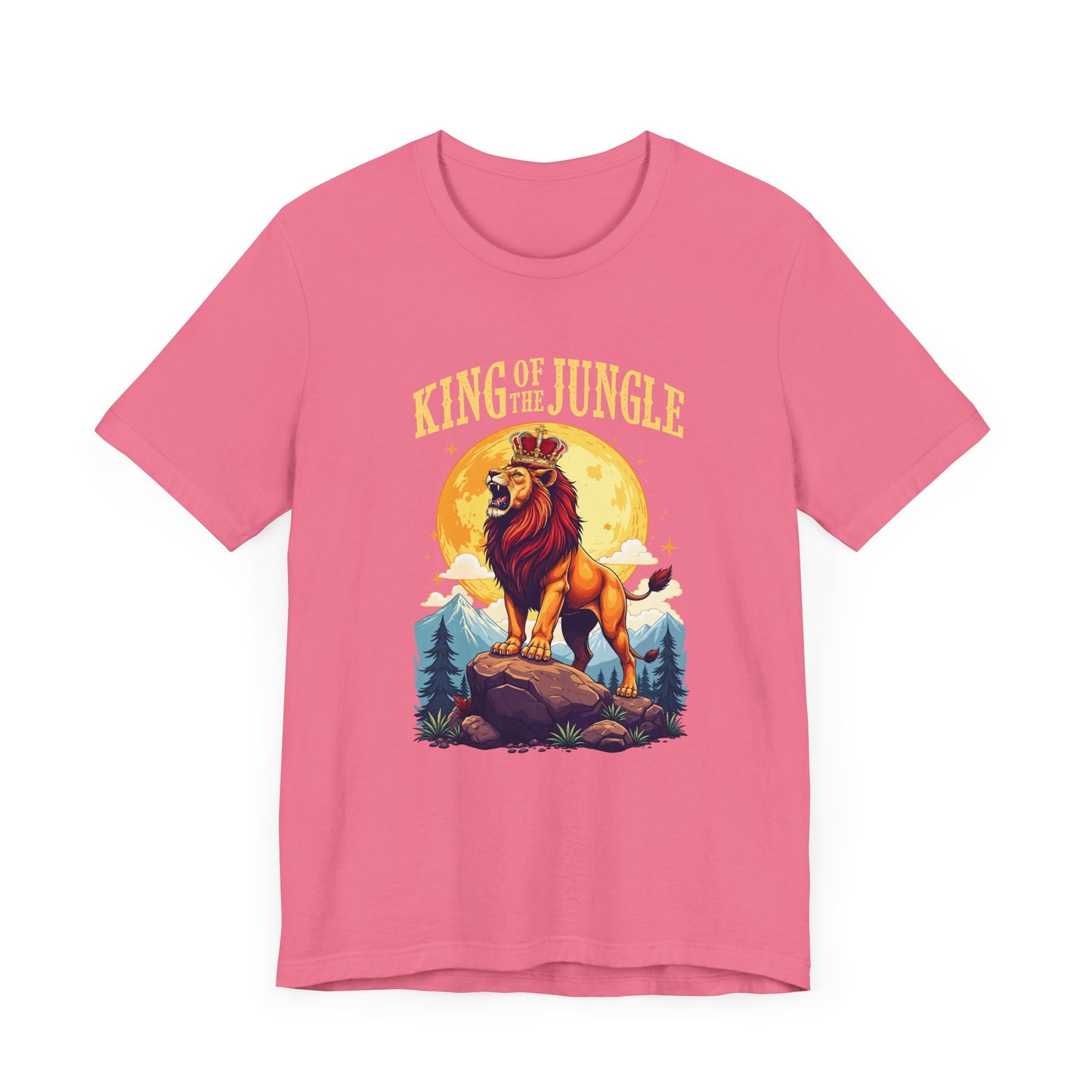King of the Jungle T-Shirt – Majestic Lion with Crown Graphic Tee