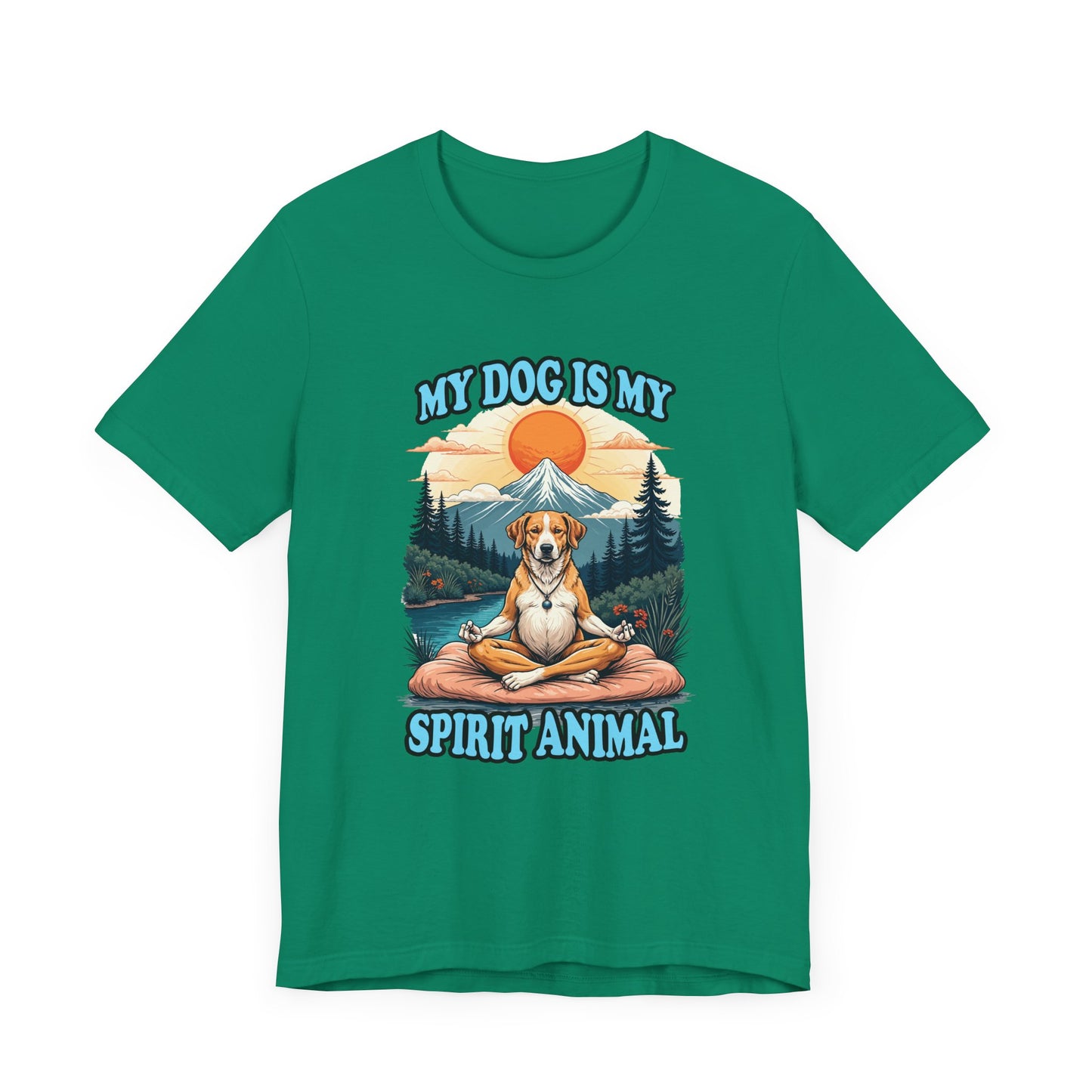My Dog Is My Spirit Animal T-Shirt – Meditating Dog Nature Graphic Tee