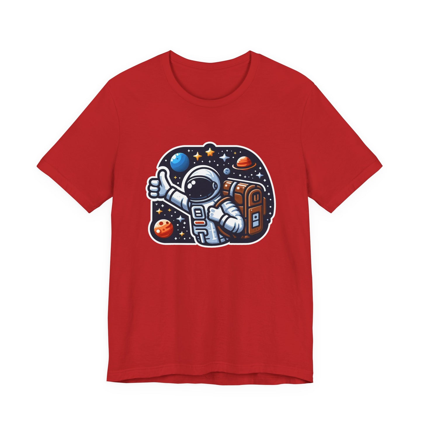 Astronaut Galaxy Hitchhiker T-Shirt – Cosmic Adventure in Space