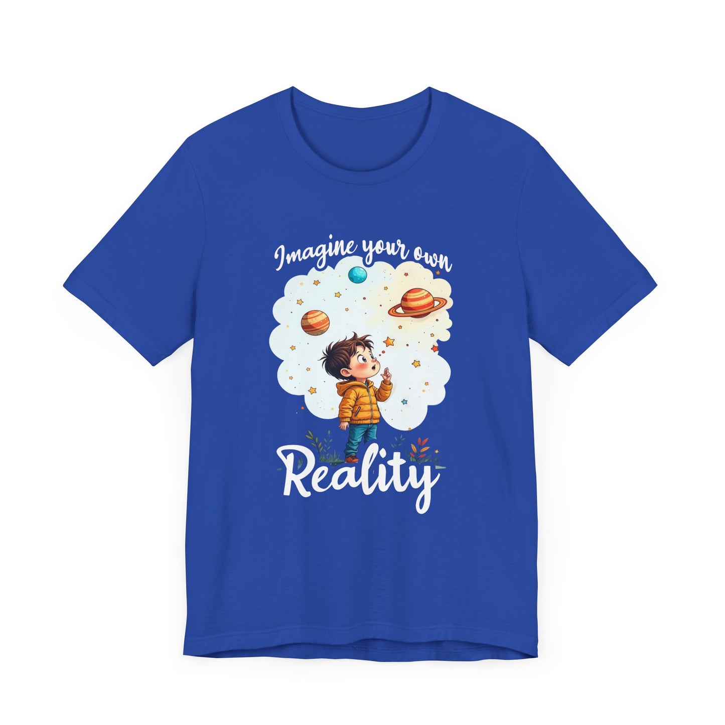 Digital Daydream - Imagine Your Own Reality – Toddler Dreaming Up Colorful Space Planets & Stars T-Shirt