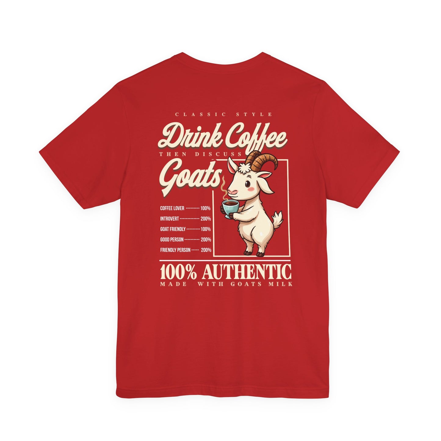 Drink Coffee Then Discuss GOATS Funny Goat Coffee T-Shirt