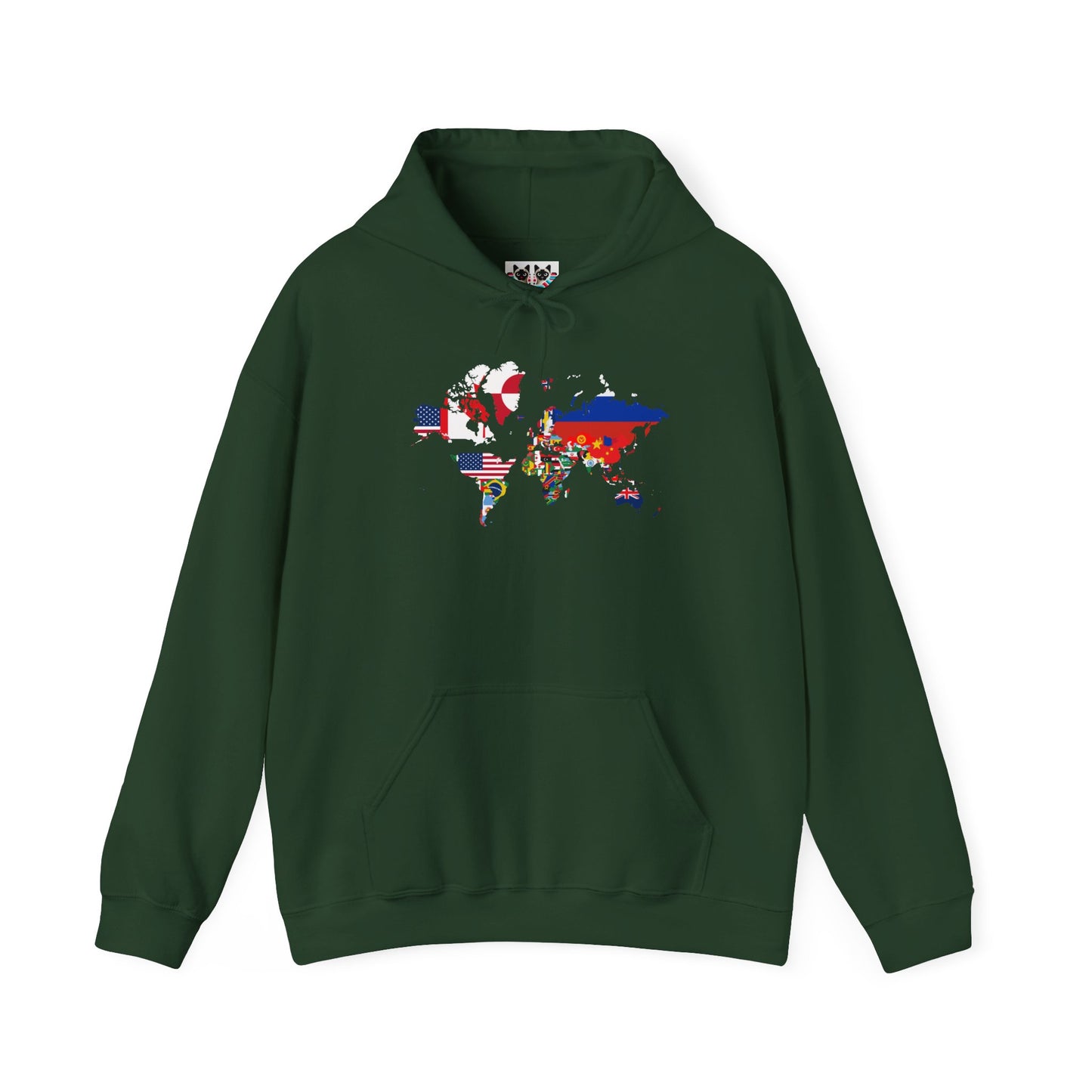 World Map Country Flags - Travel & Wanderlust Hoodie