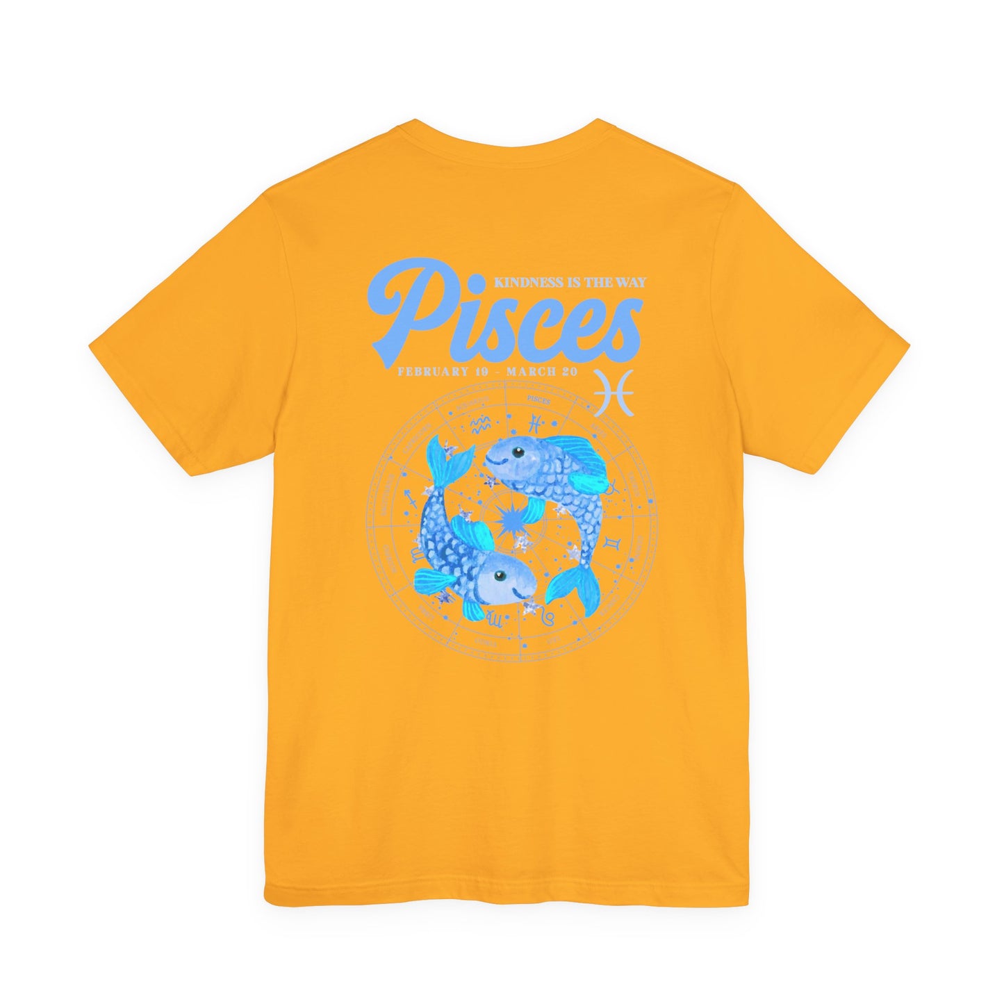 Pisces Kindness Is the Way T-Shirt – Zodiac Wheel Edition