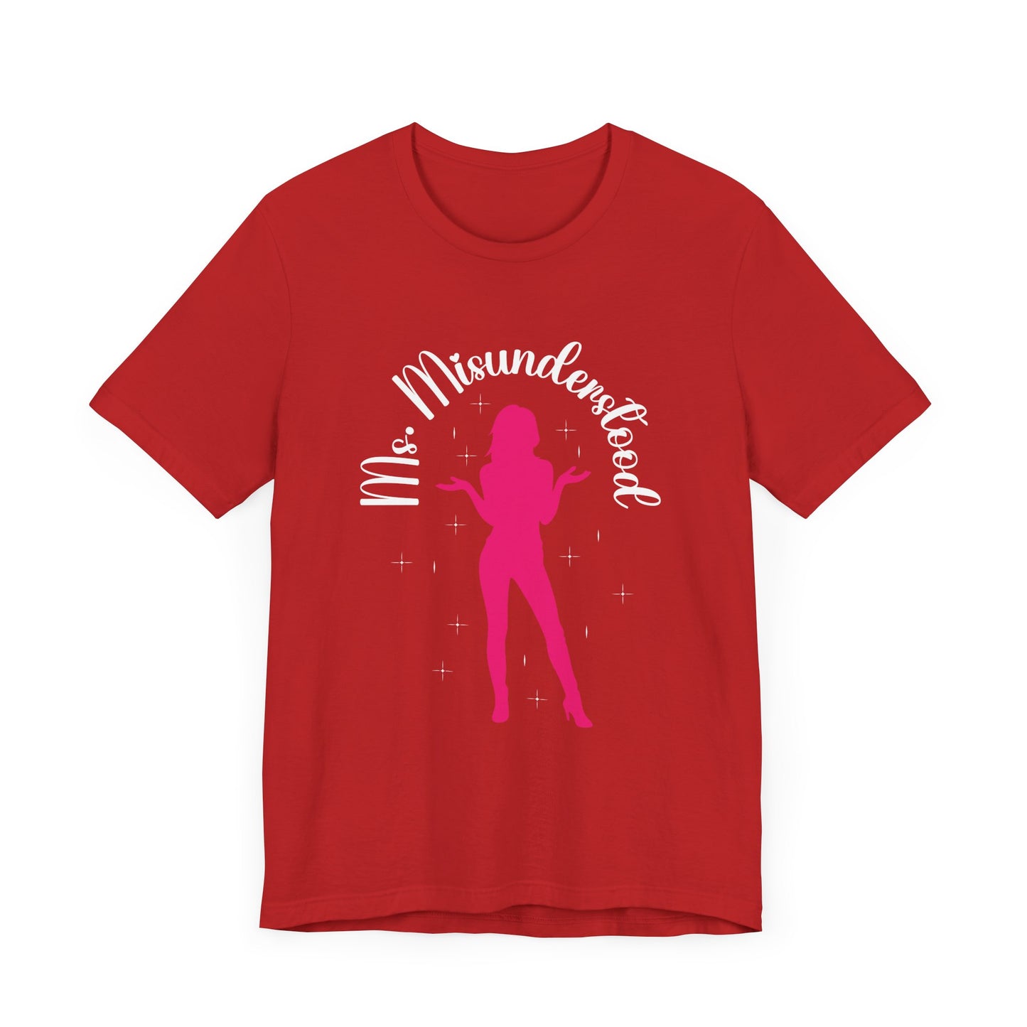 Ms Misunderstood Shirt, Confident Anime Girl Tee, Pink Silhouette Sass T Shirt, Bold Feminine Energy Apparel, Sassy Girl Power Graphic Top