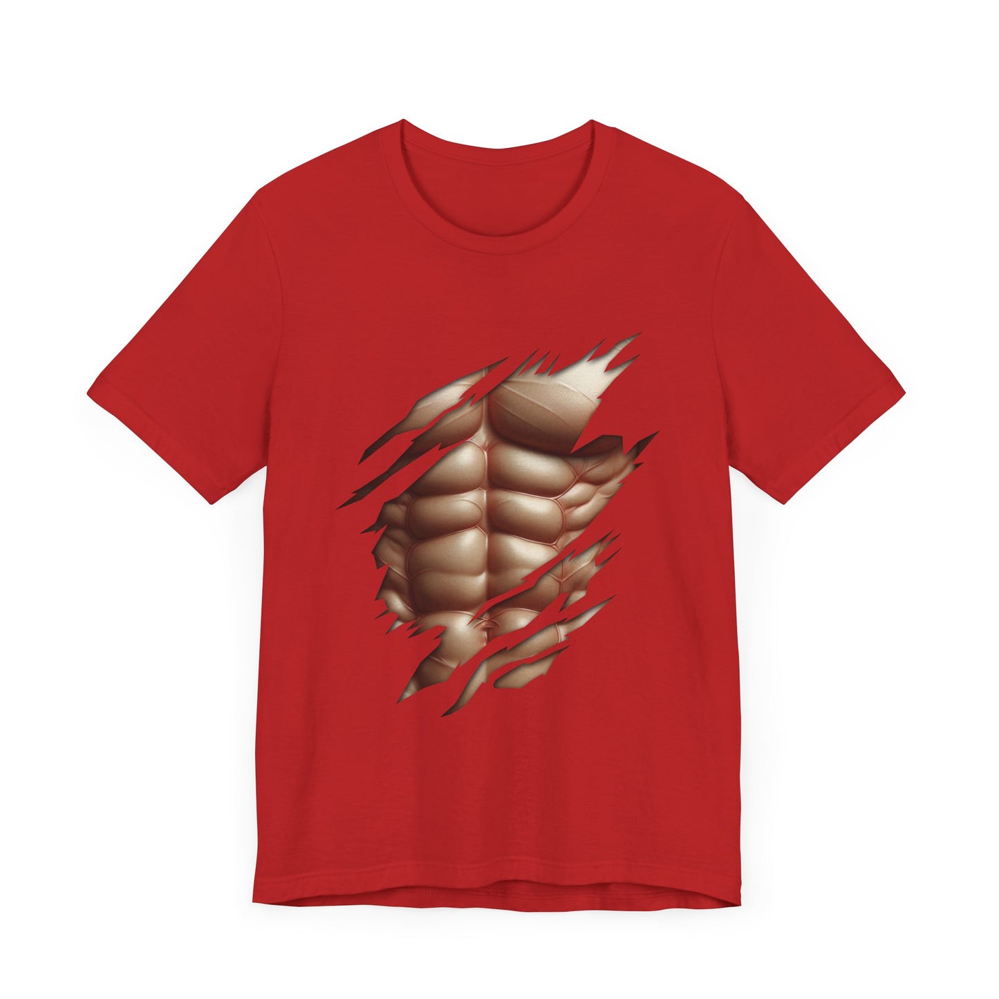 Fake Muscles Shirt, Ripped Chest Costume Tee, Six Pack Abs Funny Graphic T Shirt, Joke Fitness Apparel, Party Costume Gym Gag Top