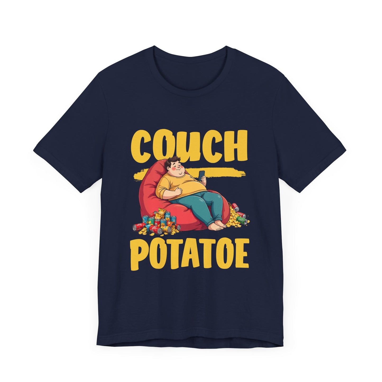 Couch Potato Shirt, Funny Snack Life Tee, Lazy Comfort Cartoon T Shirt, Homebody Humor Apparel, Chill Mode Vibes, Food Lover Top