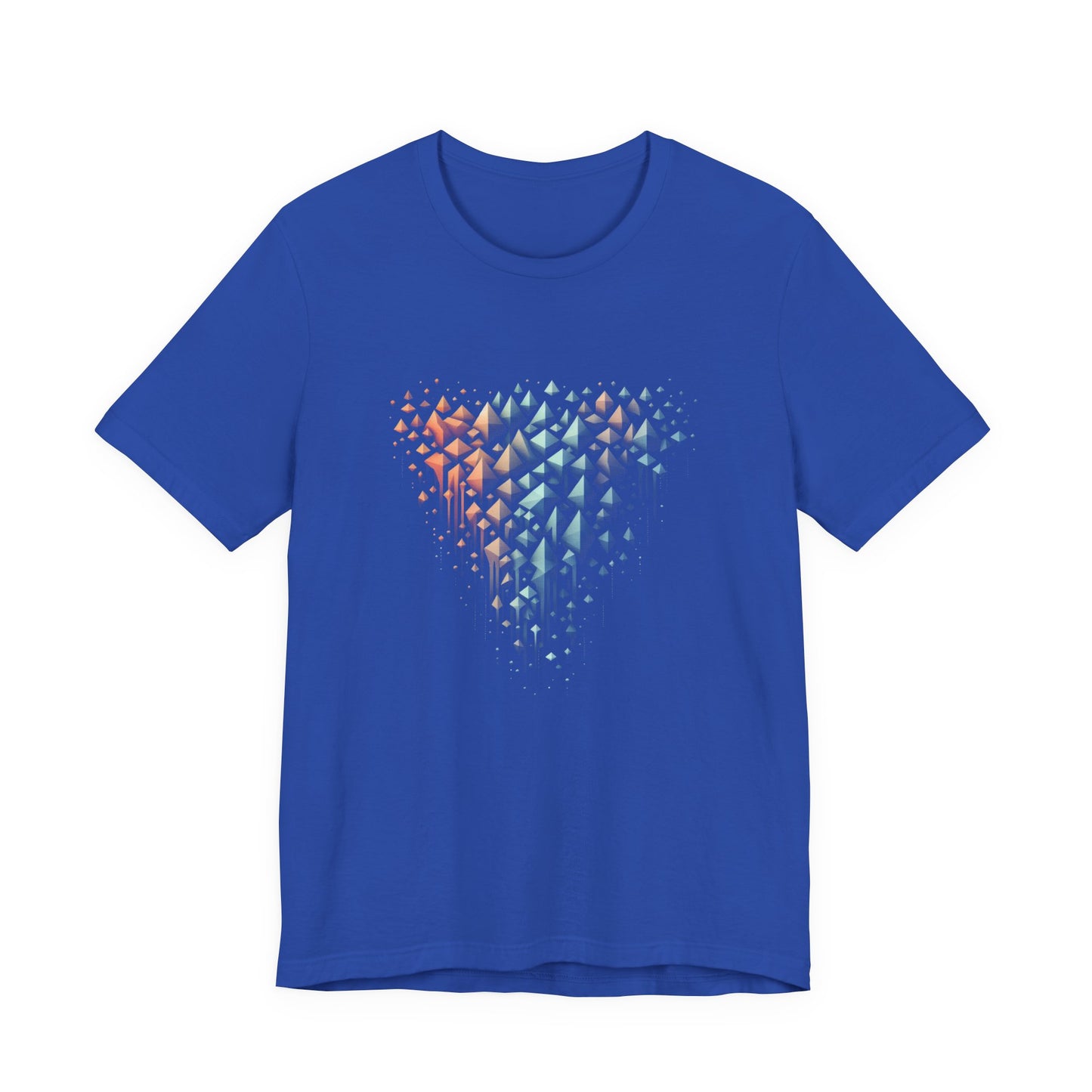 Triangle Cascade – Abstract Pyramid Alignment Graphic T-Shirt