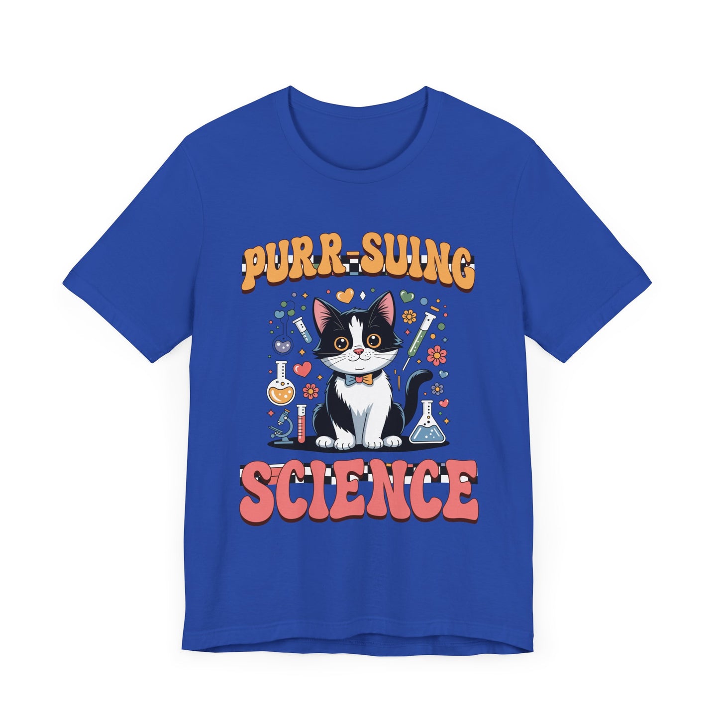 Cat Science T-Shirt – Purr-suing Science Pun for STEM Fans