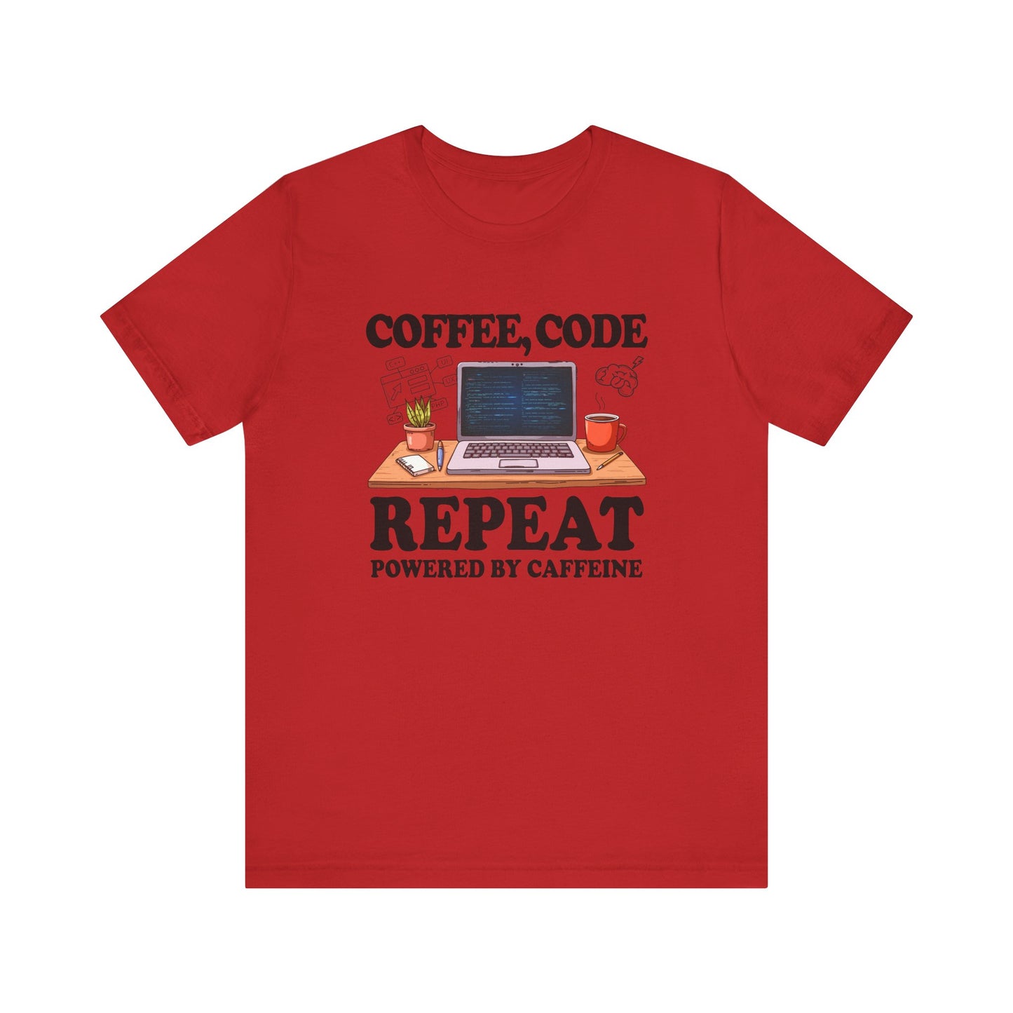 Coffee, Code, Repeat Official Graphic Statement Tee for Bold Minds, Modern Thinkers, and Everyday Expression Everywhere