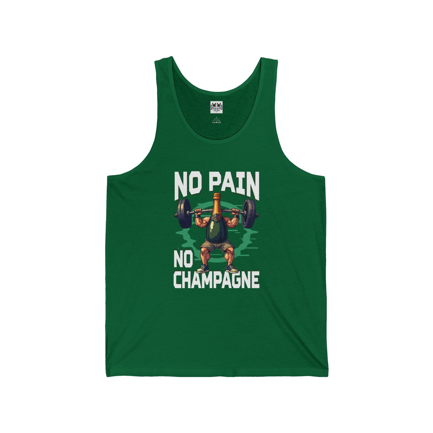 No Pain, No Champagne - Funny Gym & Fitness Tank Top
