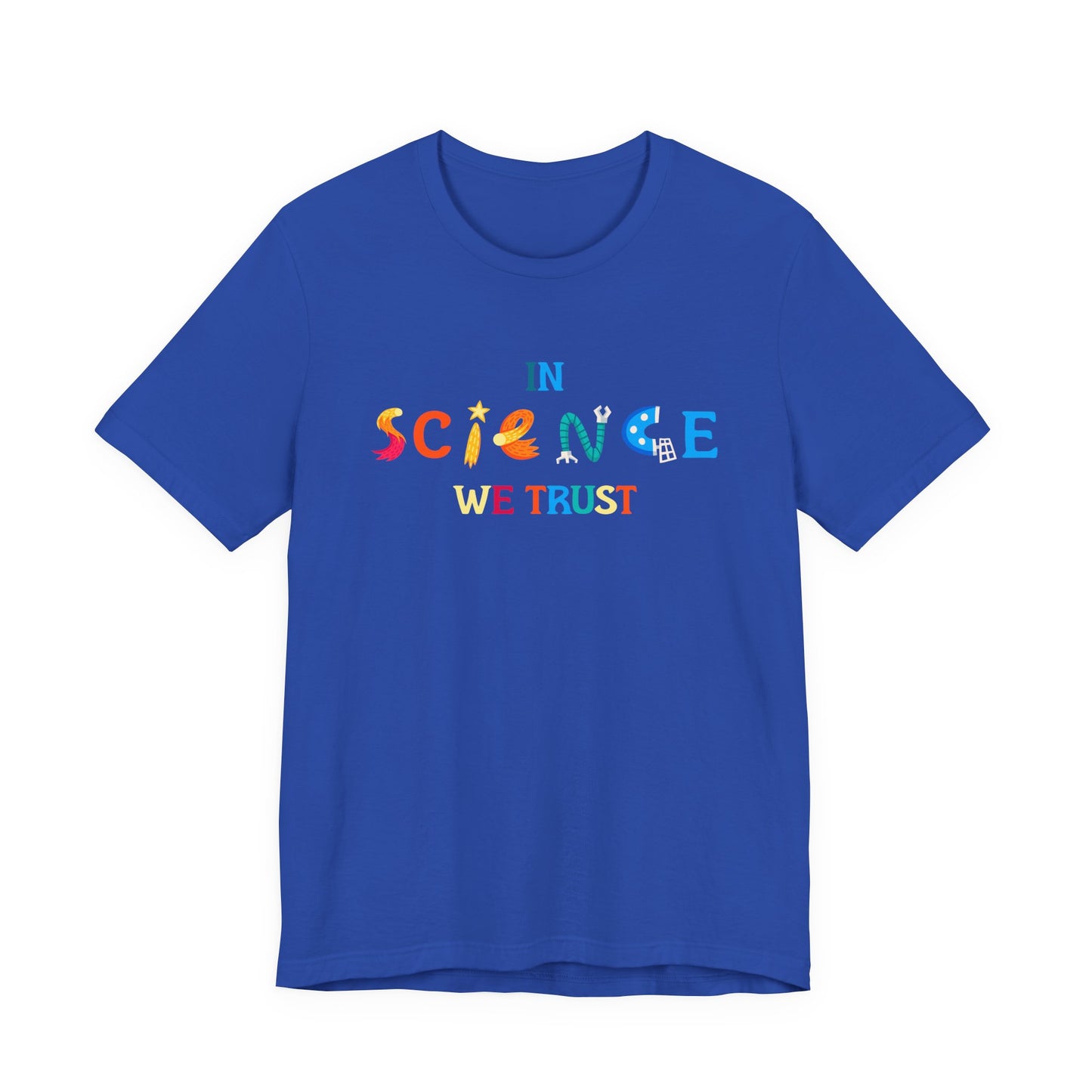 In Science We Trust T-Shirt – Lab Equipment Graphic STEM Lover Tee