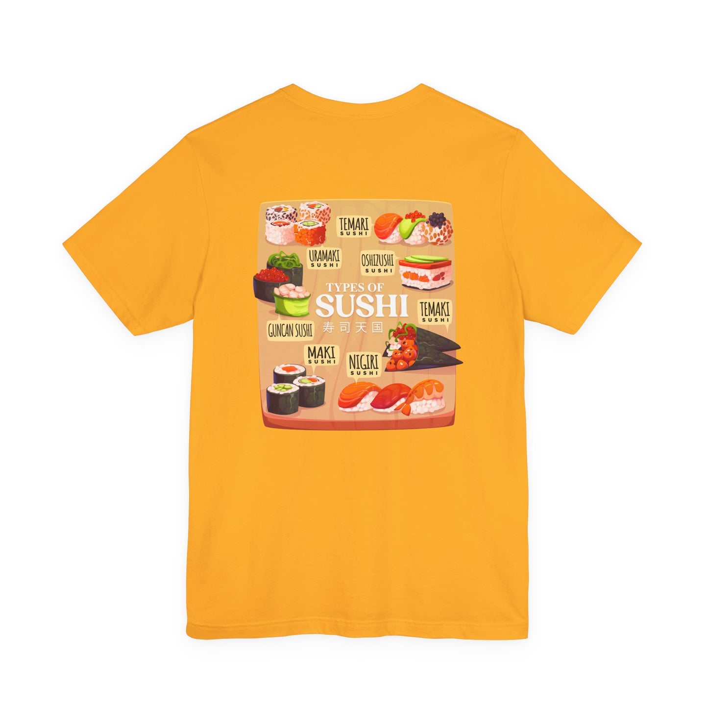 Types of Sushi T-Shirt – Illustrated Guide to Classic Sushi Styles