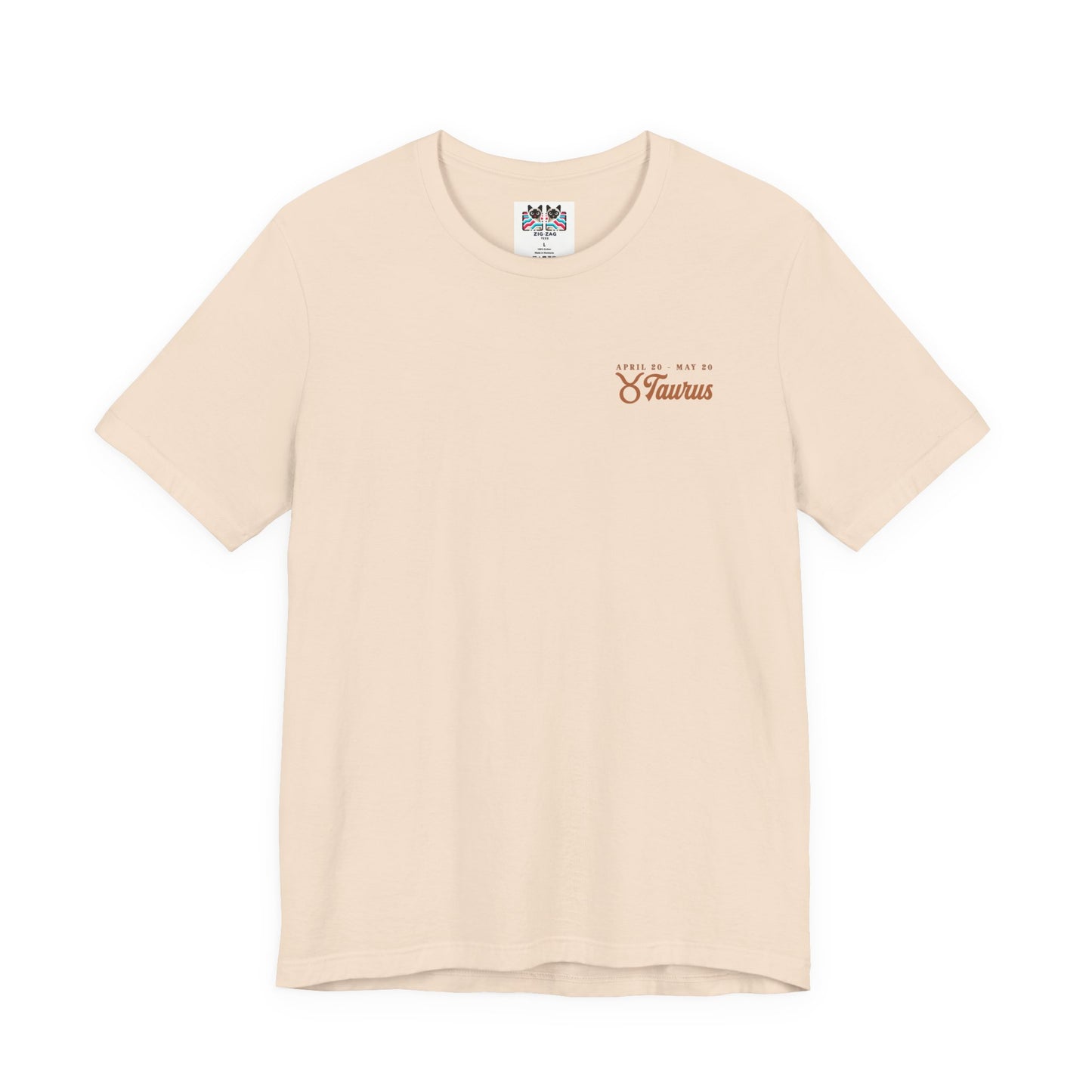 Taurus Zodiac T-Shirt – Patient as the Earth Persistent as the Seasons with astrological wheel