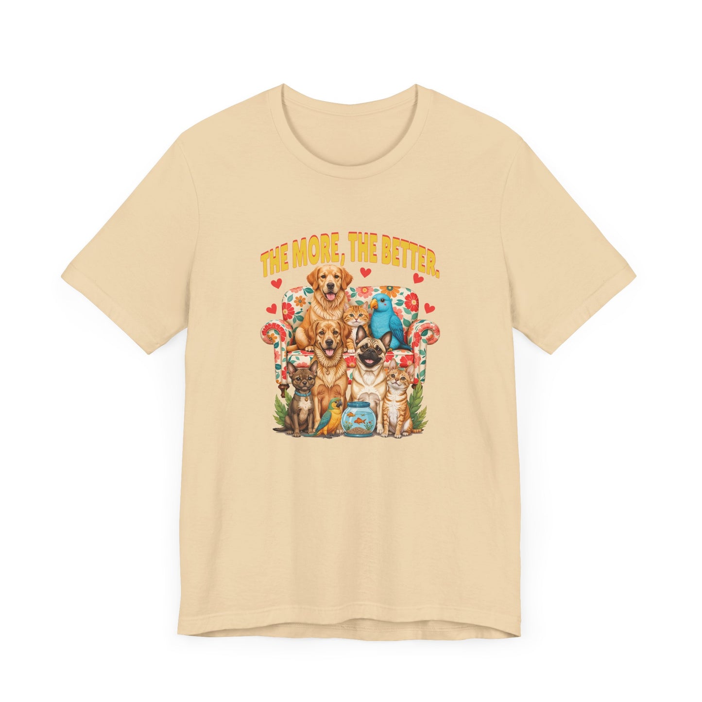 The More Paws The Better Shirt Funny Pet Family Tee for Multi Pet Homes and Animal Lovers Who Think More Fur Equals More Joy