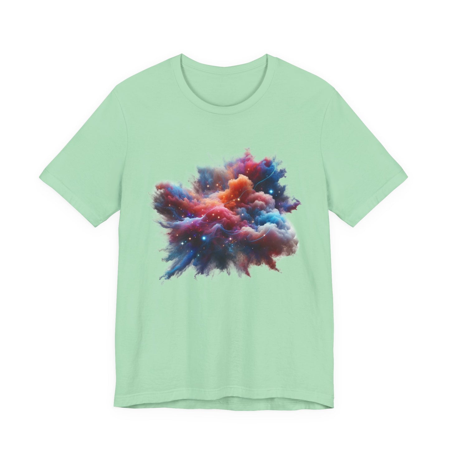 Cosmic Smoke – Colorful Space Swirl Graphic T-Shirt