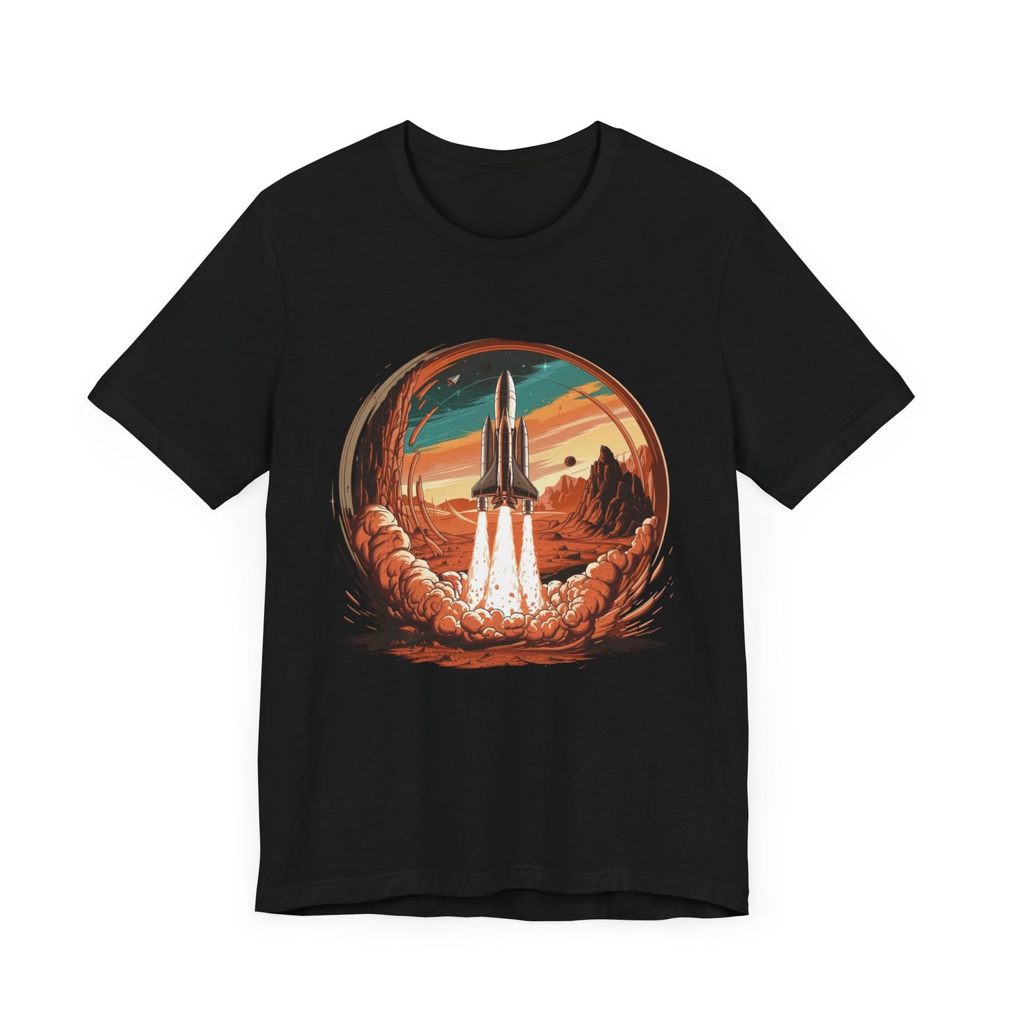 Mars or Bust Space Rocket Launch T-Shirt