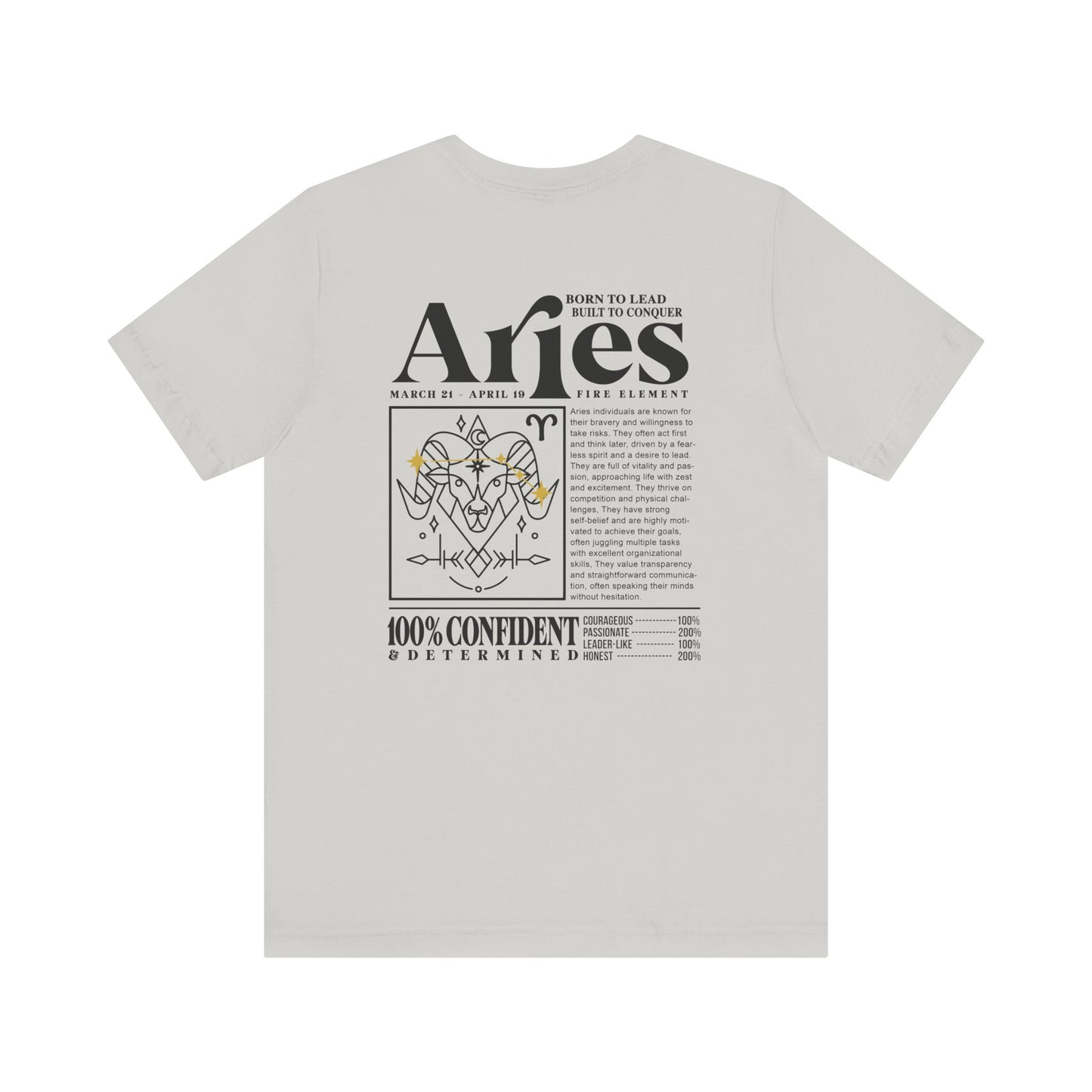 Aries Zodiac T-Shirt – Born to Lead, Built to Conquer