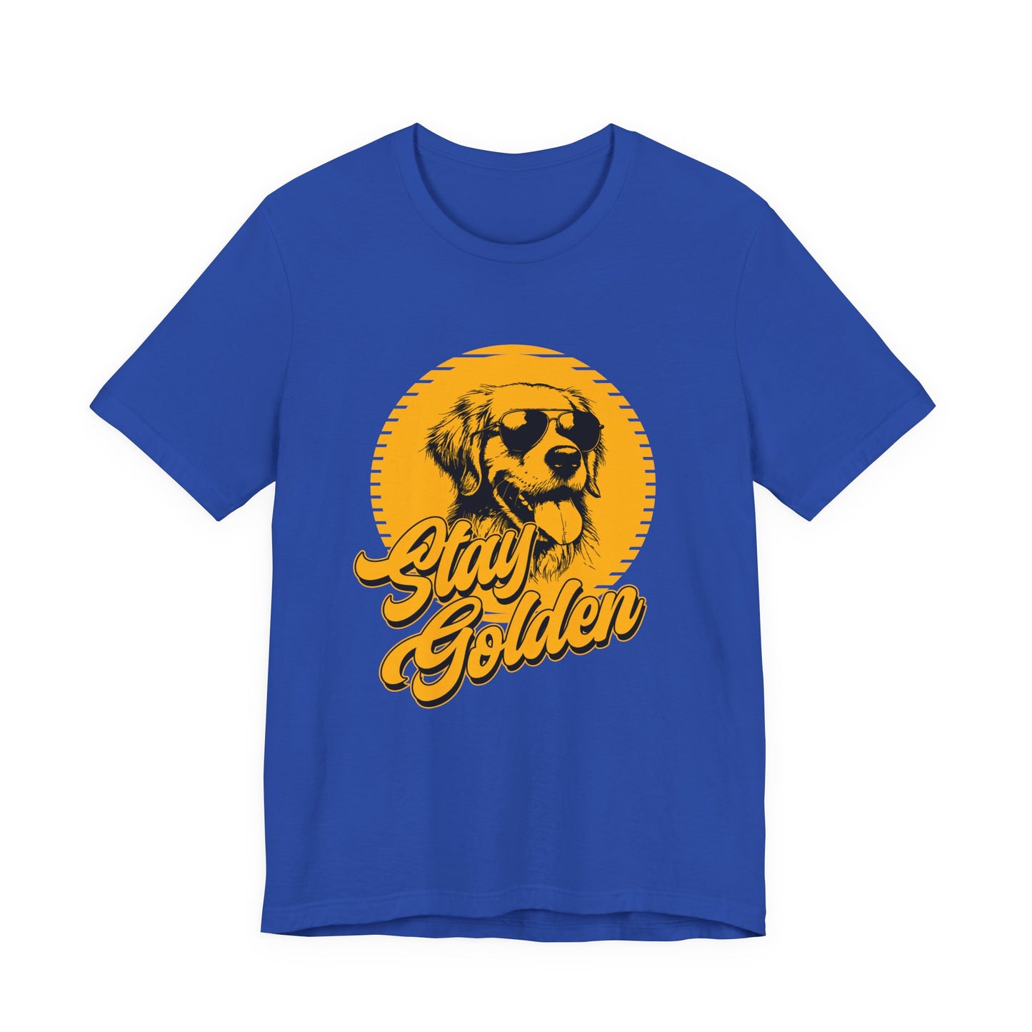 Stay Golden T-Shirt – Cool Golden Retriever with Sunglasses Graphic Tee