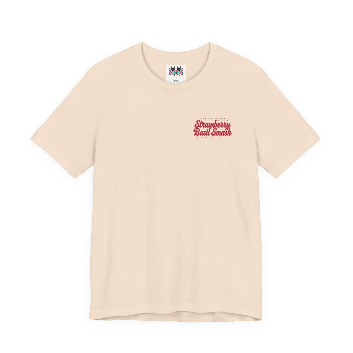 Strawberry Basil Smash Mocktail T-Shirt – Featuring Vibrant Summer Drink Graphic