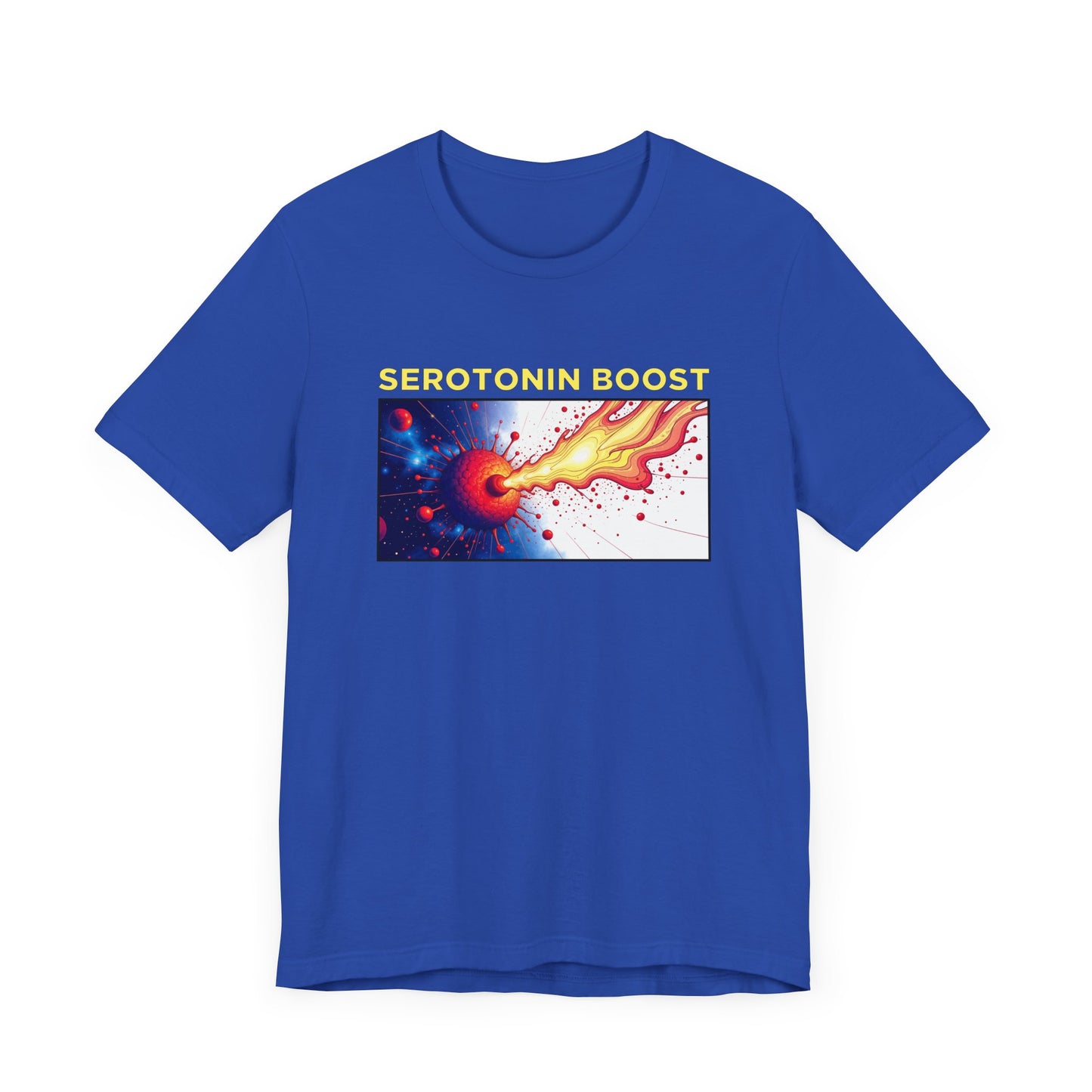 Serotonin Boost Shirt Mental Health Awareness Tee Featuring a Happy Brain and Positive Vibe for Science Lovers and Joy Seekers