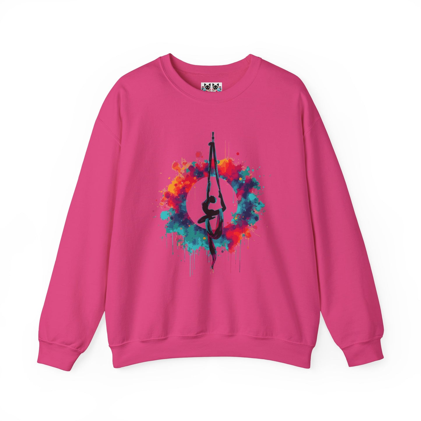 Aerialist Colorsplash - Vibrant Aerial Yoga & Dance Crewneck Sweatshirt