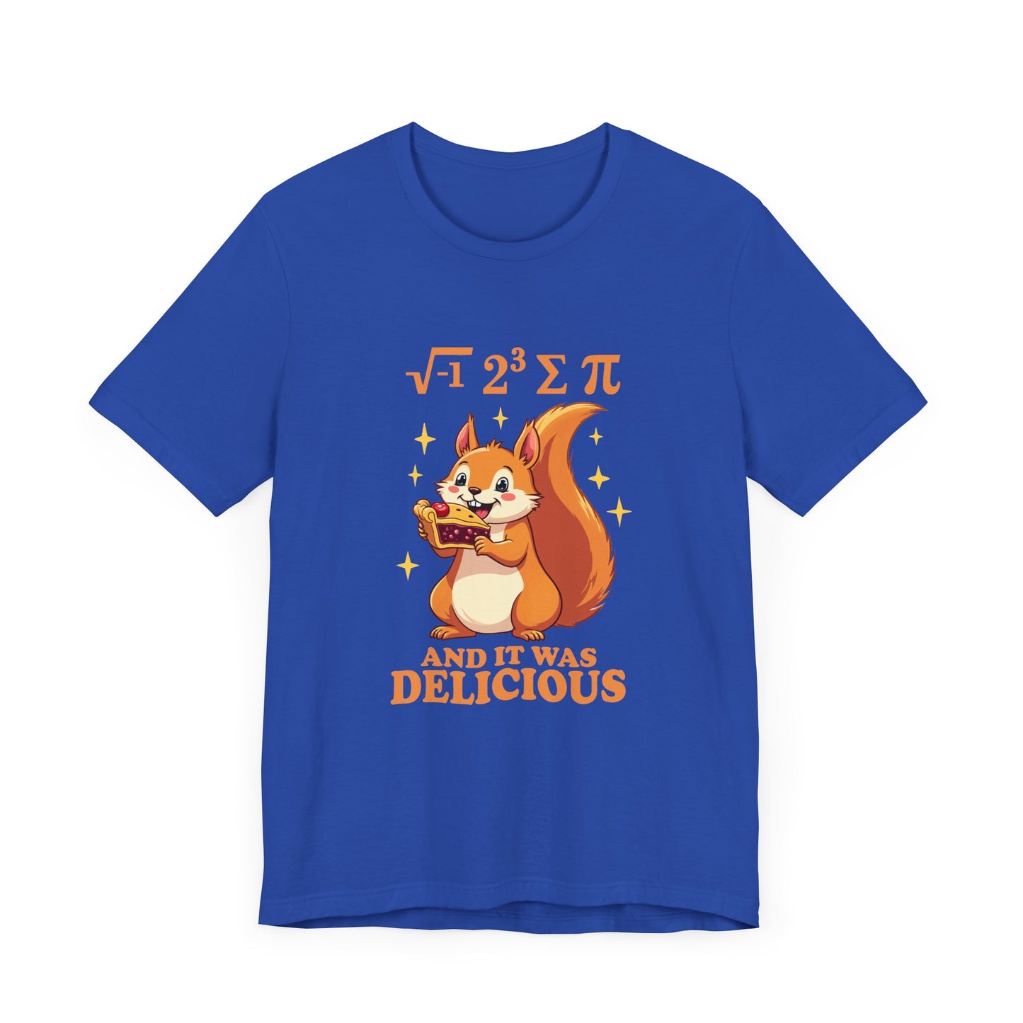 Funny Math Squirrel T-Shirt – “i 8 sum pi and it was delicious” Equation Pun