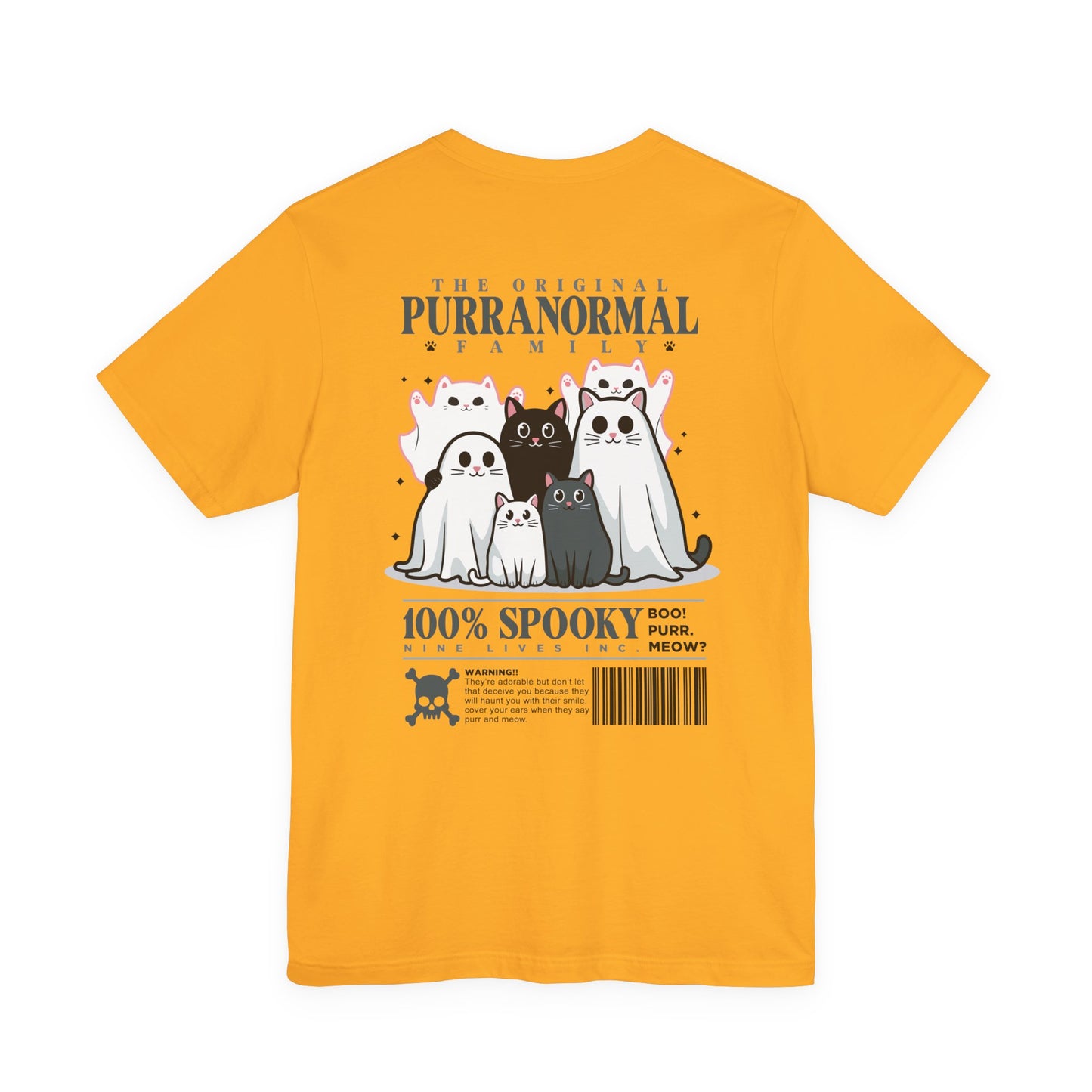 The Purranormal Family T-Shirt – Real and Ghost Cats Spooky Graphic