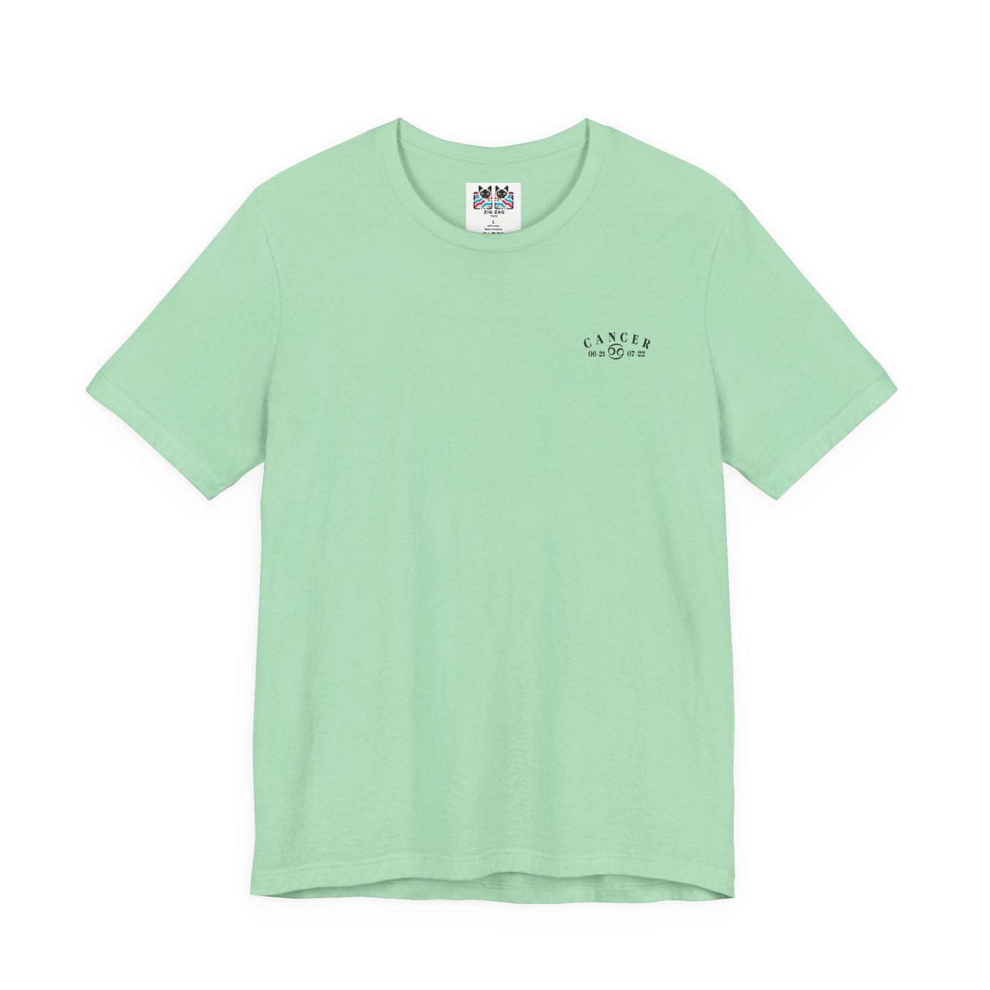 Colorful Cancer Zodiac T-Shirt – Crab with Constellation, Leaves & Flowers