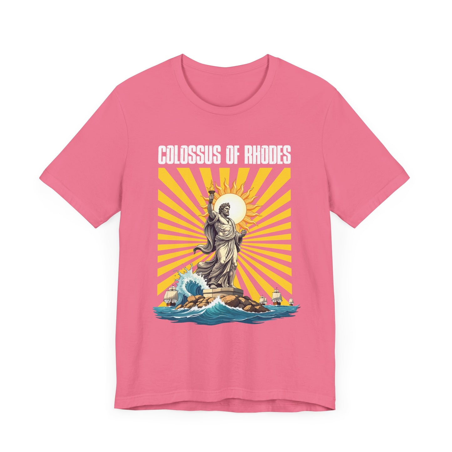 Colossus of Rhodes Club Tee, Ancient Wonder Shirt, Statue Tribute Top, Greek History Graphic Tee, Mythical Landmark Gift