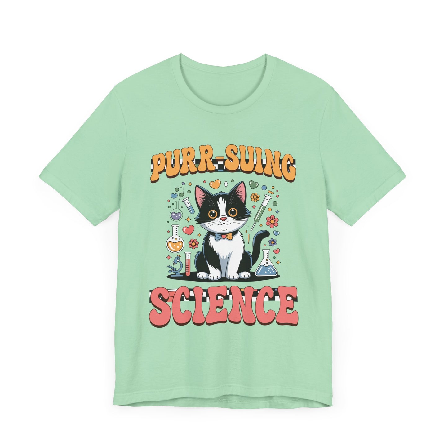 Cat Science T-Shirt – Purr-suing Science Pun for STEM Fans