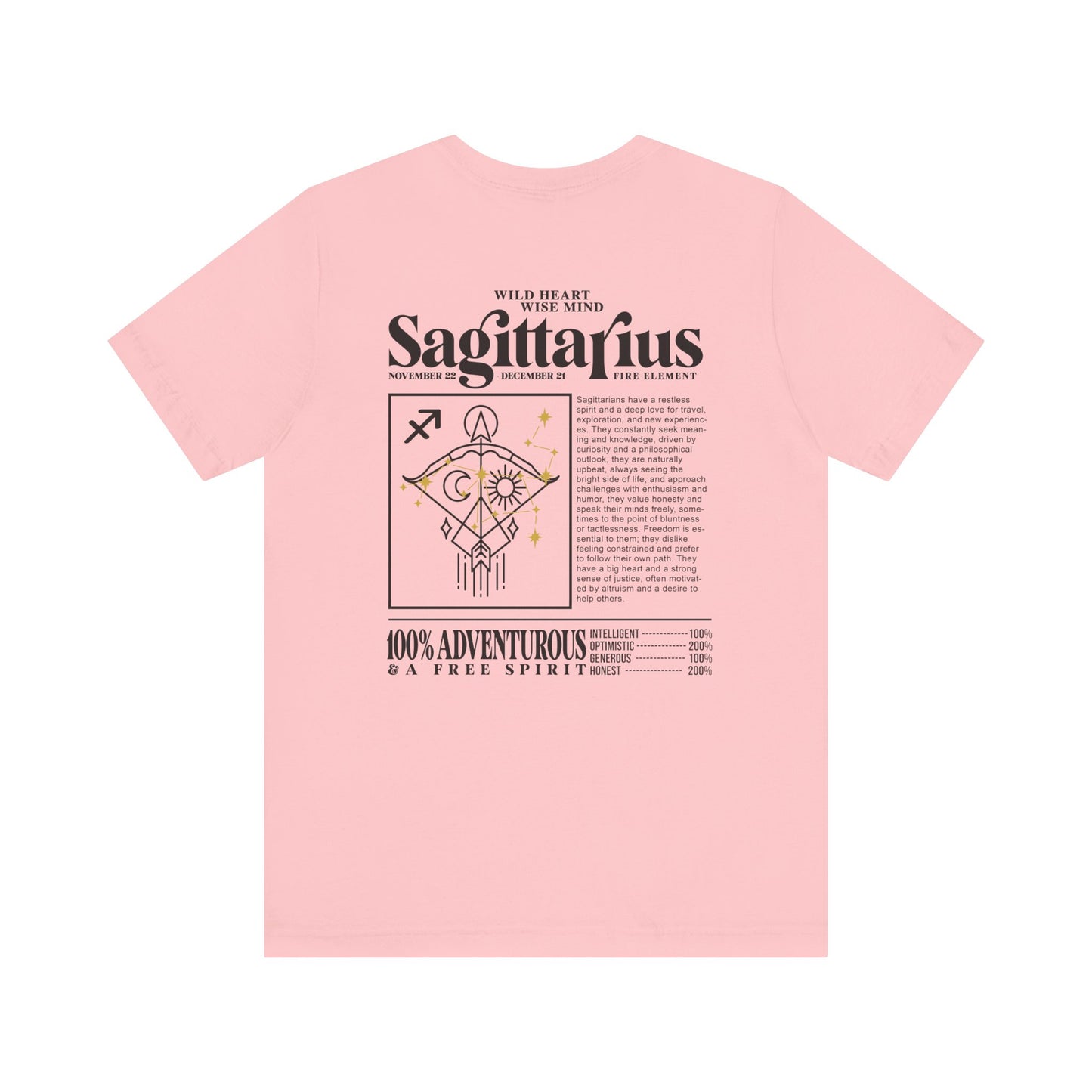 Sagittarius Zodiac T-Shirt – Wild Heart Wise Mind Fire Element
