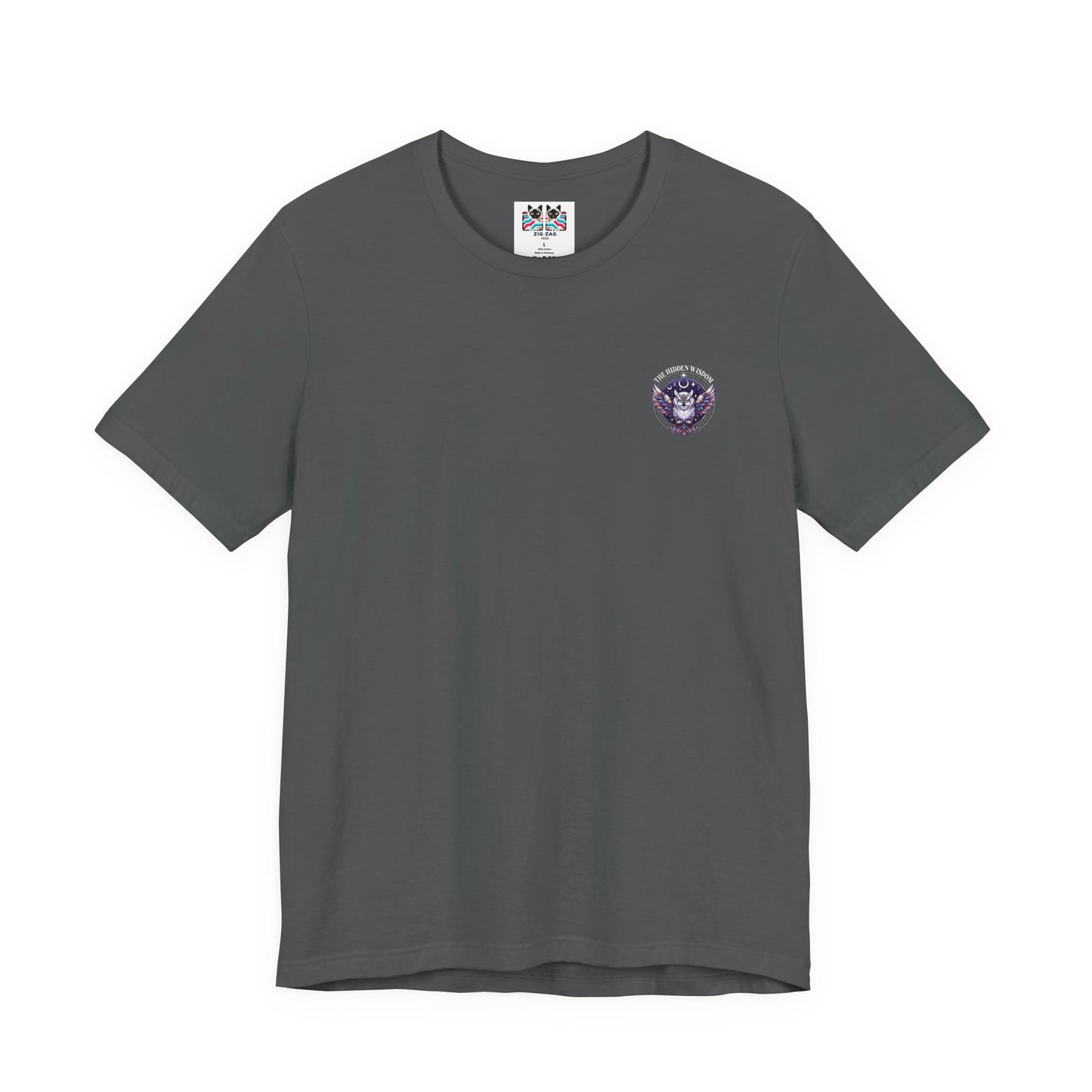The Hidden Wisdom Within T-Shirt – Vibrant Flying Owl with Geometric Lines