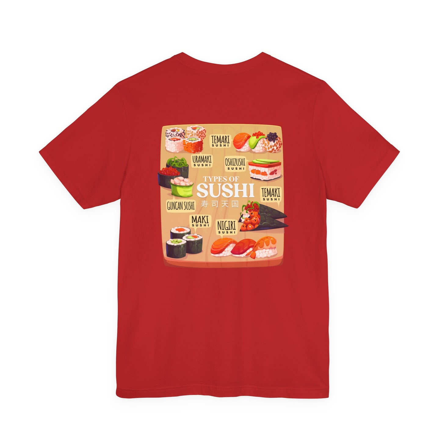 Types of Sushi T-Shirt – Illustrated Guide to Classic Sushi Styles