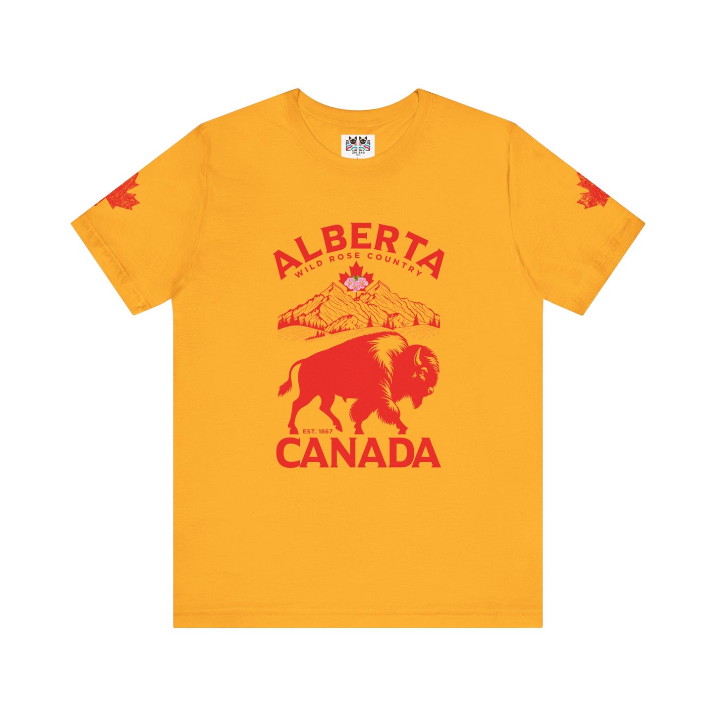 Alberta Wild Rose Country Bison T-Shirt